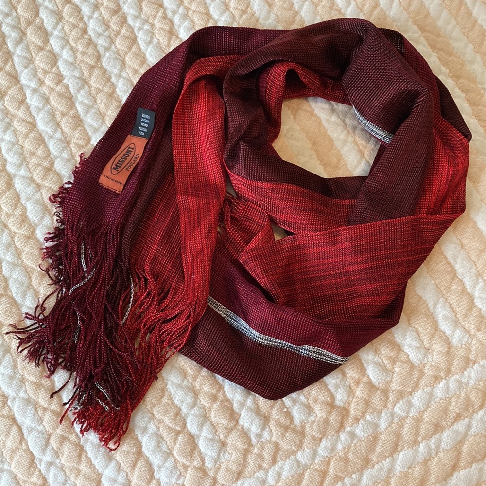 Missoni Knit Fringe Scarf